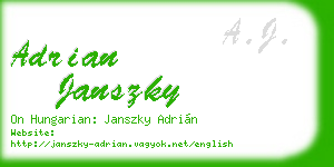 adrian janszky business card