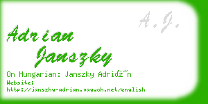 adrian janszky business card